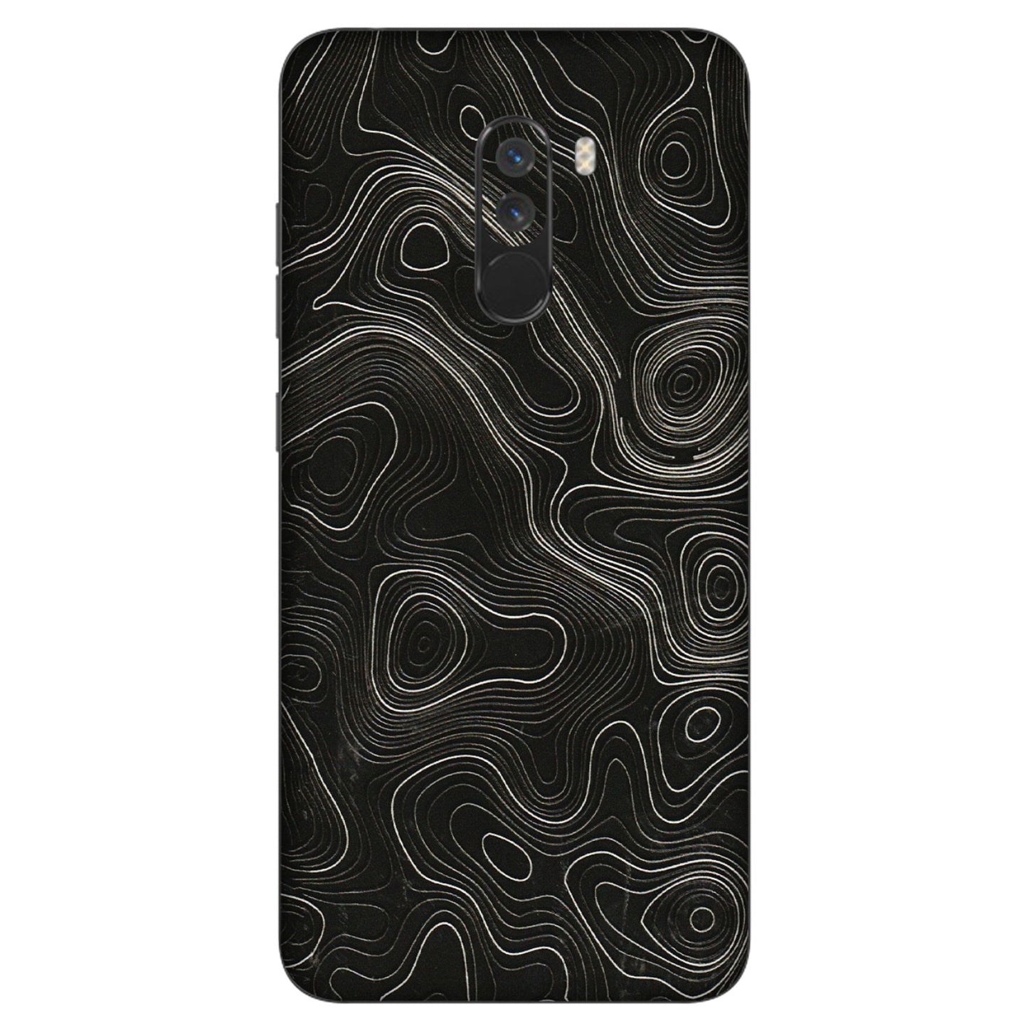 POCO Phone Skins (All Models) - Black Swirl - 3D Embossed Finish (L-196) Poco F1