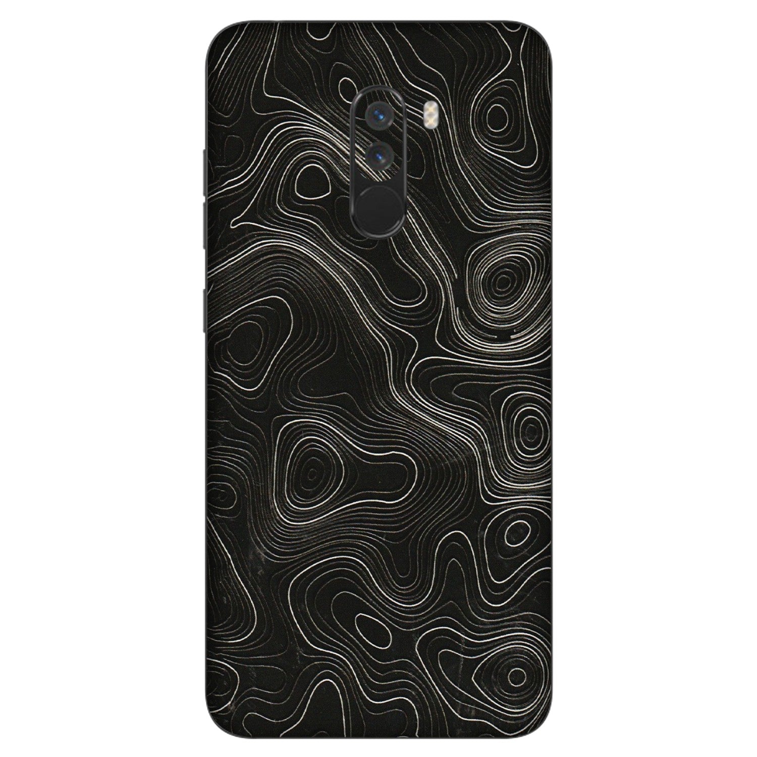 POCO Phone Skins (All Models) - Black Swirl - 3D Embossed Finish (L-196) Poco F1