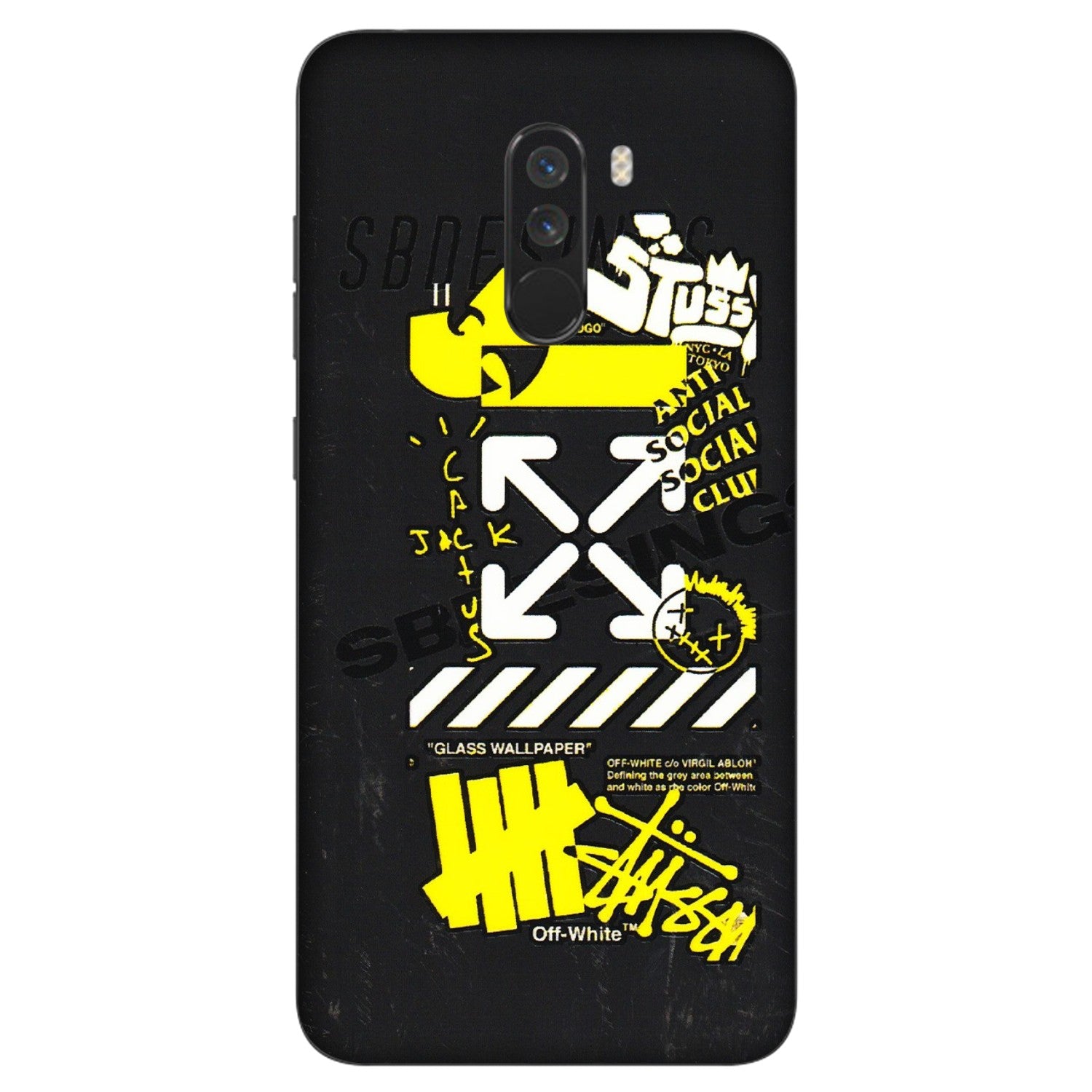 POCO Phone Skins (All Models) - Anti Social Graffiti - 3D Embossed Finish (L-198) Poco F1