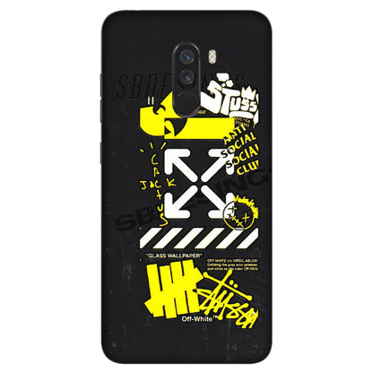POCO Phone Skins (All Models) - Anti Social Graffiti - 3D Embossed Finish (L-198) Poco F1