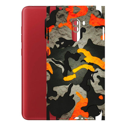 POCO Phone Skins (All Models) - Orange Camouflage - 3D Embossed Finish (L-204) Poco F1