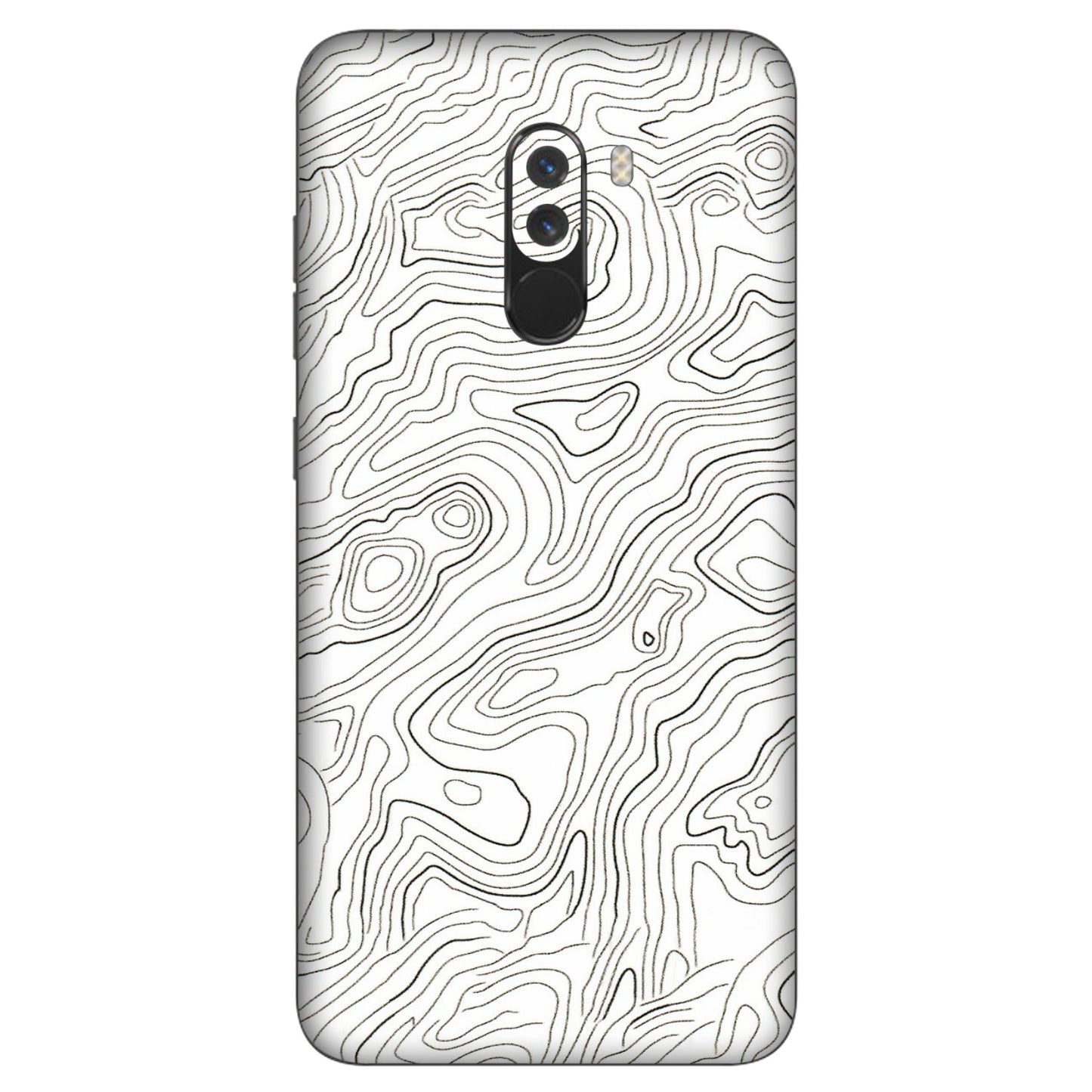 POCO Phone Skins (All Models) - White Black Swirls - 3D Embossed Finish (L-219) Poco F1
