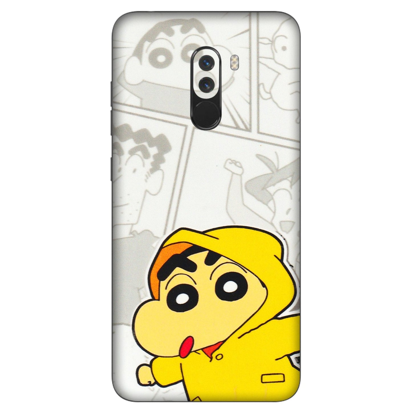 POCO Phone Skins (All Models) - Yellow Shinchan Comic - 3D Embossed Finish (L-246) Poco F1