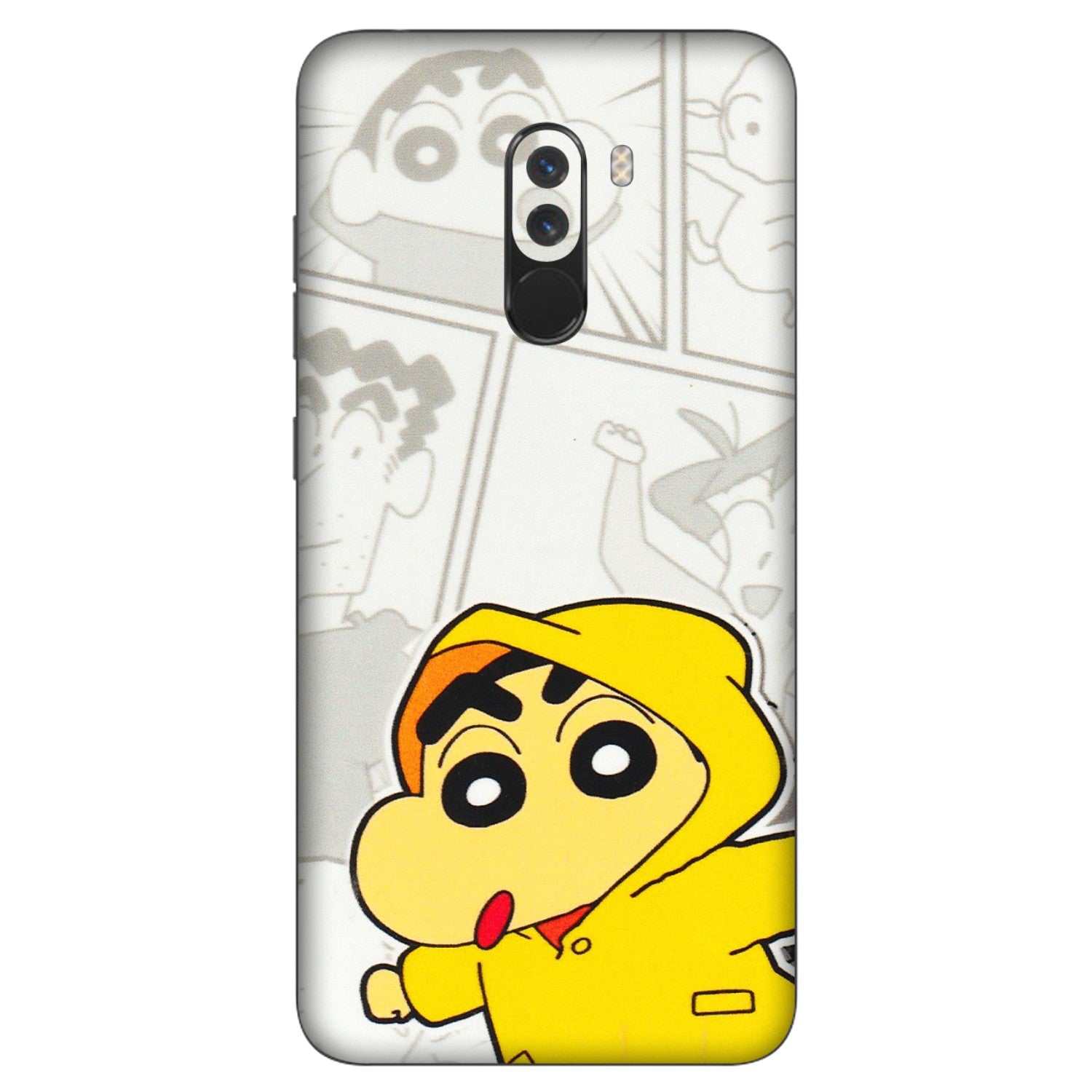 POCO Phone Skins (All Models) - Yellow Shinchan Comic - 3D Embossed Finish (L-246) Poco F1