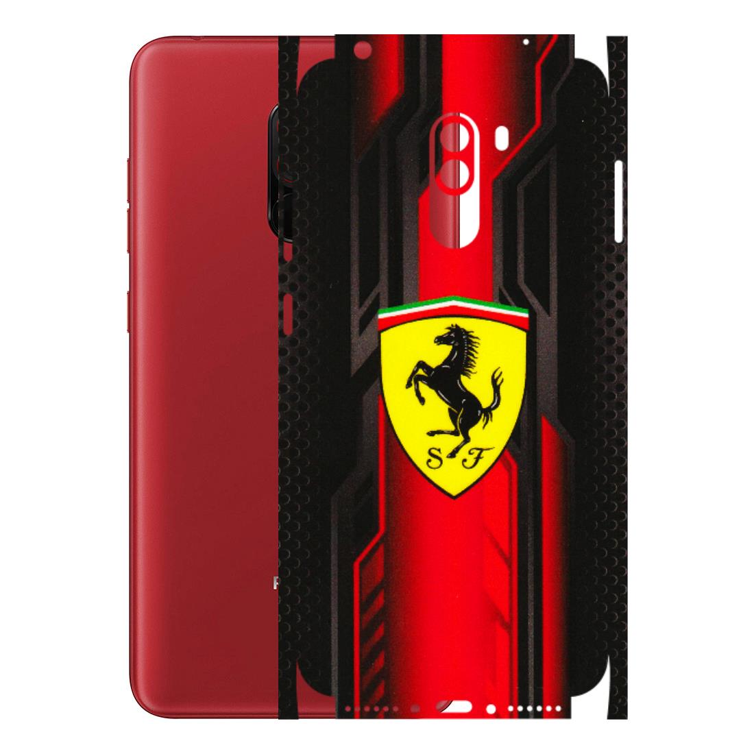 POCO Phone Skins (All Models) - Black Ferrari Logo - 3D Embossed Finish (L-253) Poco F1