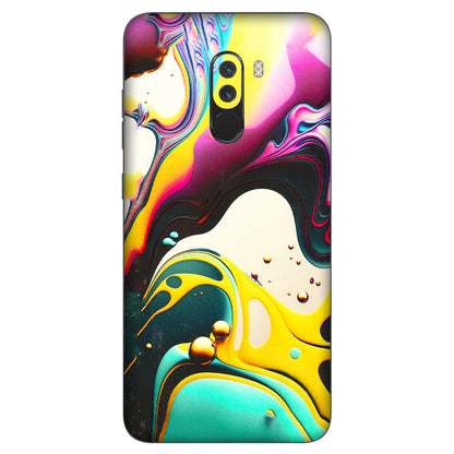 POCO Phone Skins (All Models) - Multicolor Abstract pattern - 3D Embossed Finish (L-254) Poco F1