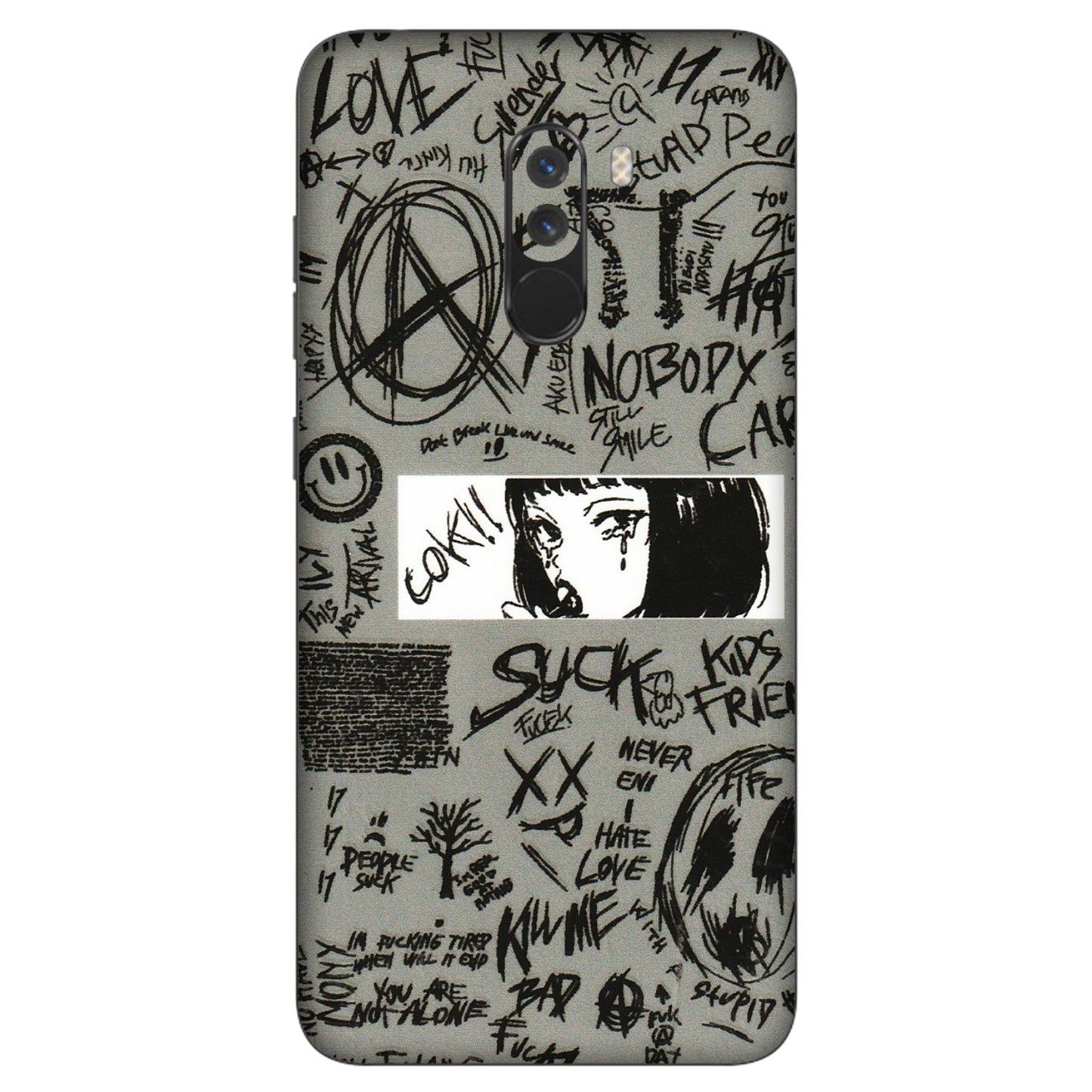 POCO Phone Skins (All Models) - Never Have Love Anime - 3D Embossed Finish (L-260) Poco F1