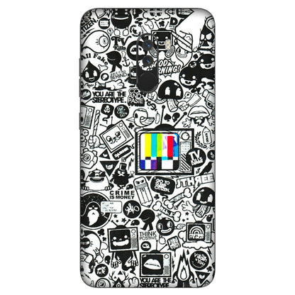 POCO Phone Skins (All Models) - Doodles Positive Art - 3D Embossed Finish (L-263) Poco F1