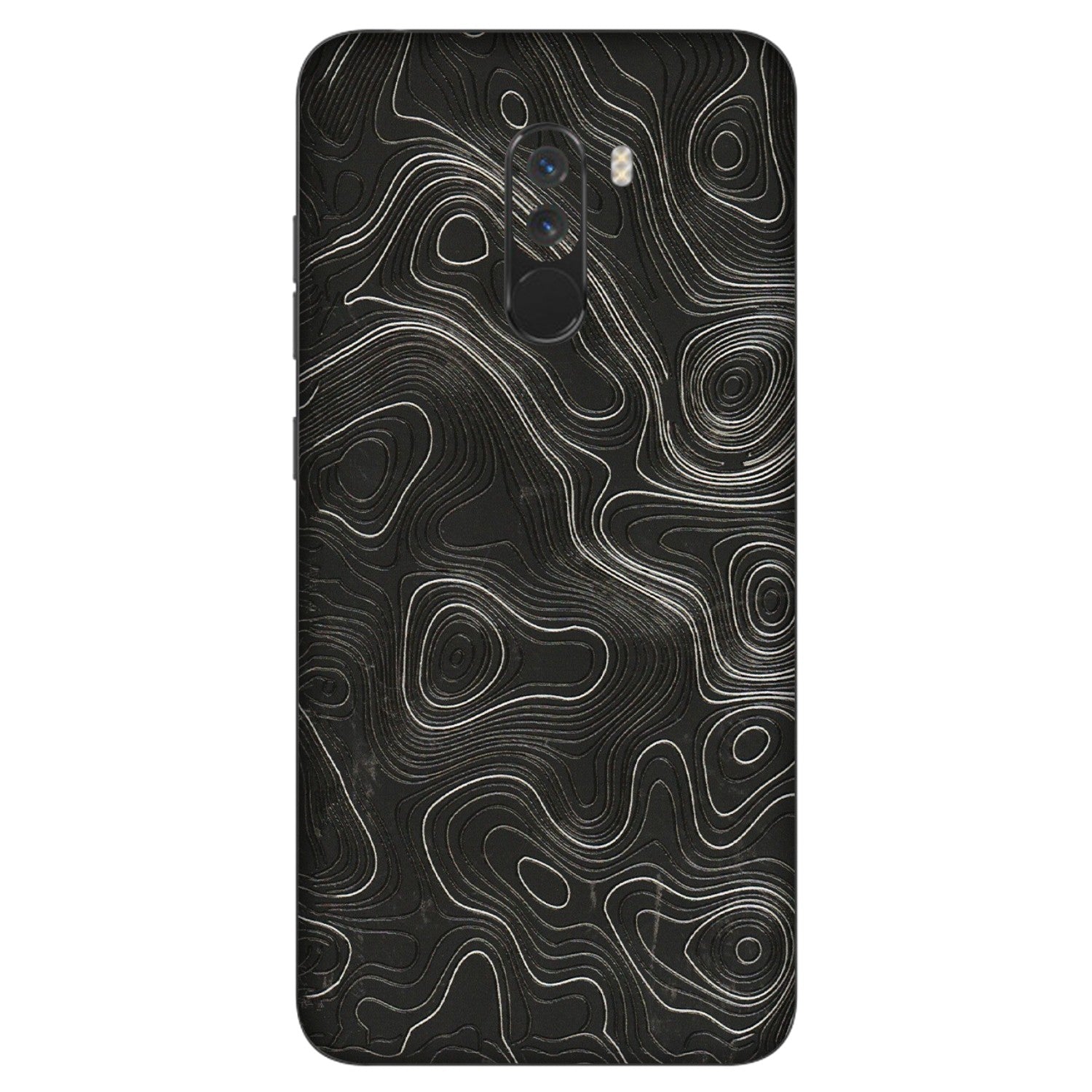 POCO Phone Skins (All Models) - Abstract White Line Map - 3D Embossed Finish (L-269) Poco F1