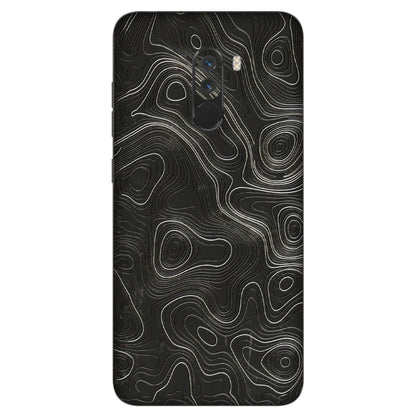 POCO Phone Skins (All Models) - Abstract White Line Map - 3D Embossed Finish (L-269) Poco F1
