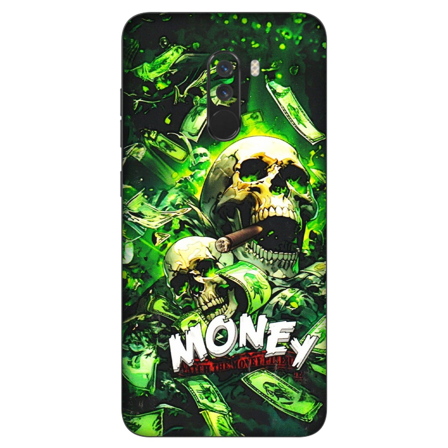 POCO Phone Skins (All Models) - Skull Money - 3D Embossed Finish (L-303) Poco F1