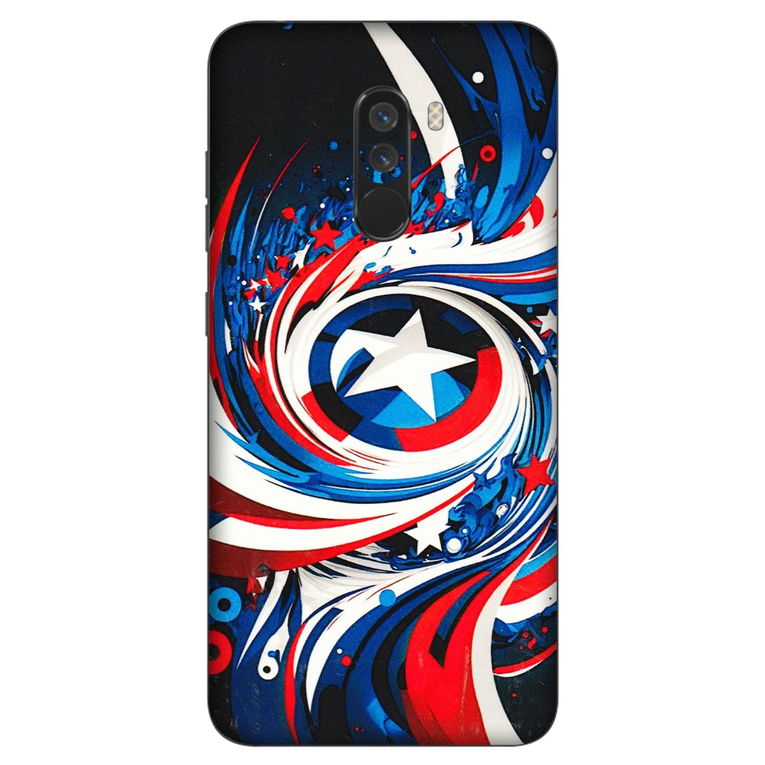 POCO Phone Skins (All Models) - Captain America Logo - 3D Embossed Finish (L-307) Poco F1