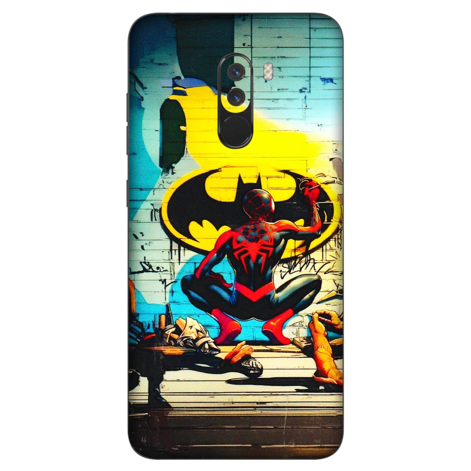 POCO Phone Skins (All Models) - New Spiderman Bat Logo - 3D Embossed Finish (L-309) Poco F1