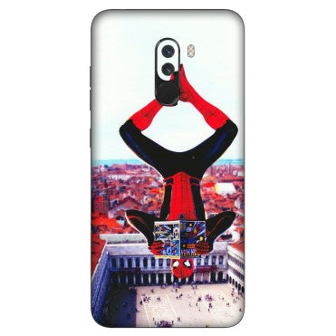 POCO Phone Skins (All Models) - Spiderman Hanging - 3D Embossed Finish (L-53) Poco F1