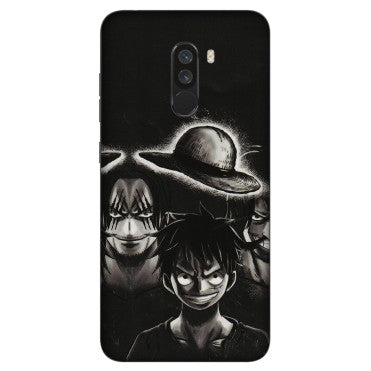 POCO Phone Skins (All Models) - Black Luffy Hat - 3D Embossed Finish (L-57) Poco F1