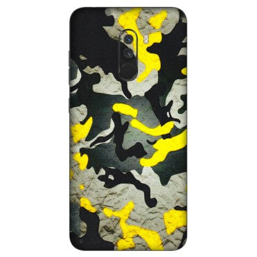 POCO Phone Skins (All Models) - Yellow Camouflage - 3D Embossed Finish (L-61) Poco F1