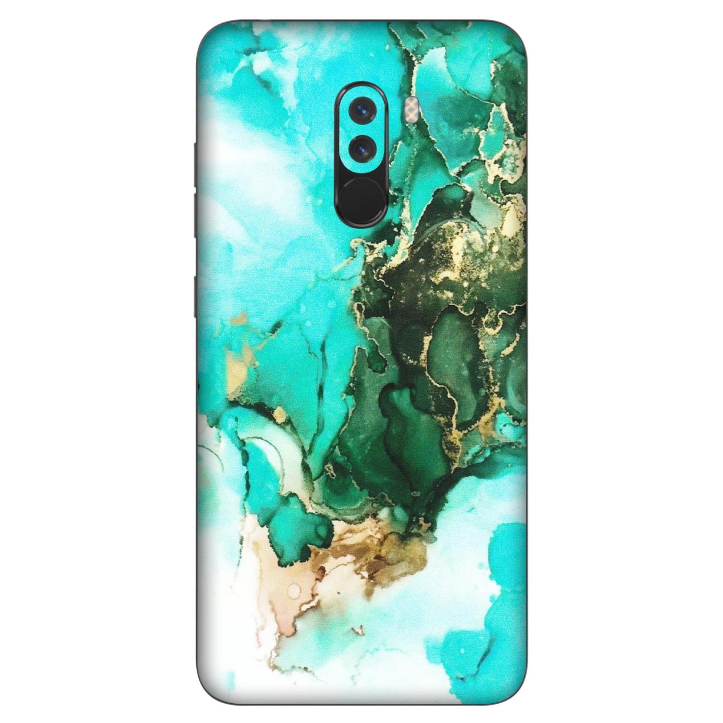 POCO Phone Skins (All Models) - The Blue Gold Marble - Matte Finish (M-124) Poco F1