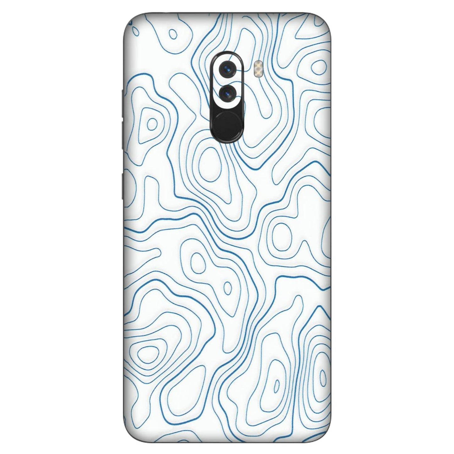 POCO Phone Skins (All Models) - Blue And White Swirls - Matte Finish (M-139) Poco F1