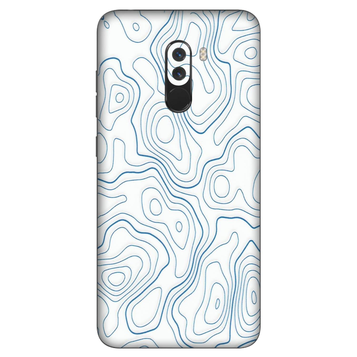 POCO Phone Skins (All Models) - Blue And White Swirls - Matte Finish (M-139) Poco F1