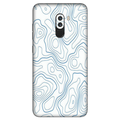 POCO Phone Skins (All Models) - Blue And White Swirls - Matte Finish (M-139) Poco F1