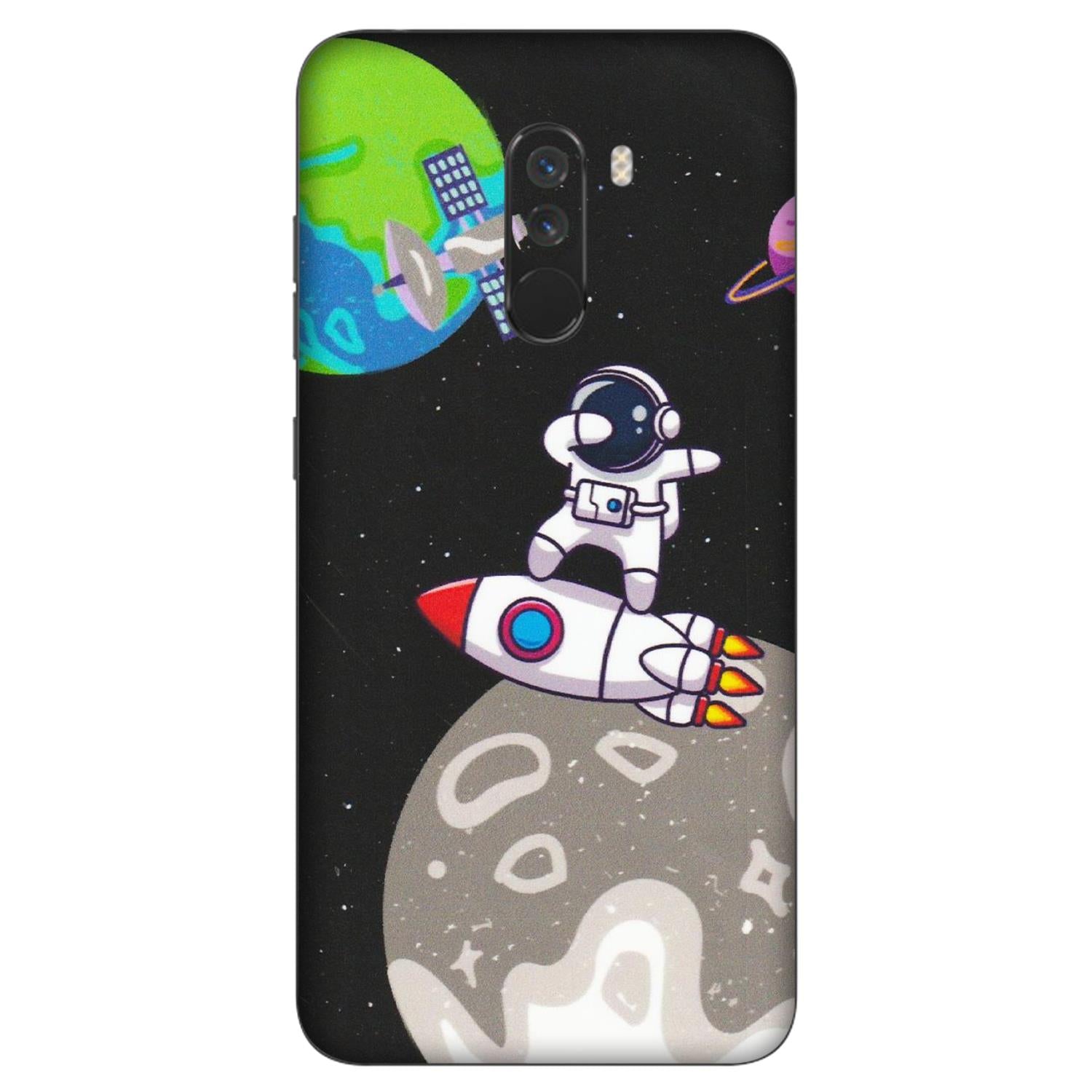 POCO Phone Skins (All Models) - Astronaut Vibing Toon Running - Matte Finish (M-39) Poco F1