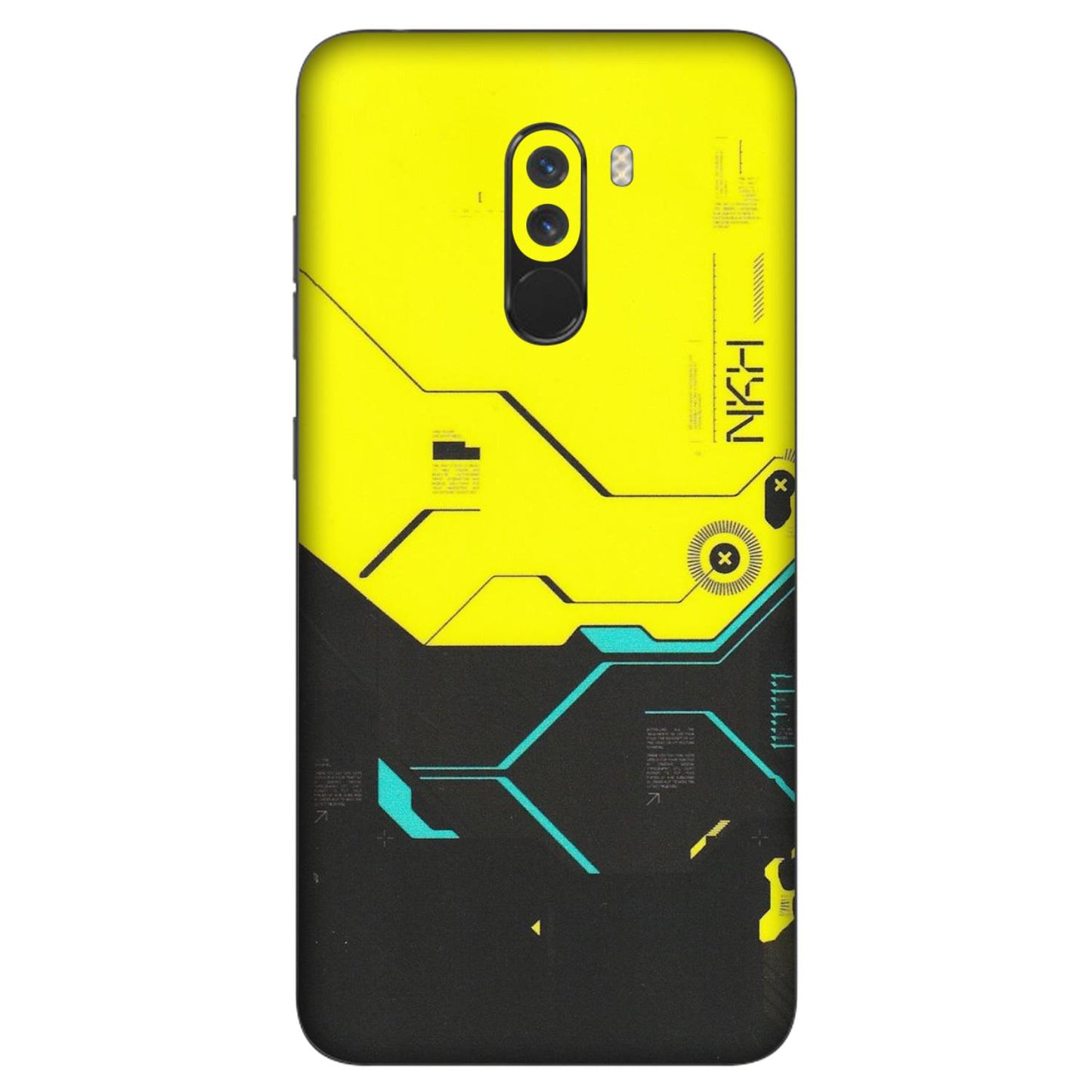 POCO Phone Skins (All Models) - Black Yellow Technica - Matte Finish (M-53) Poco F1