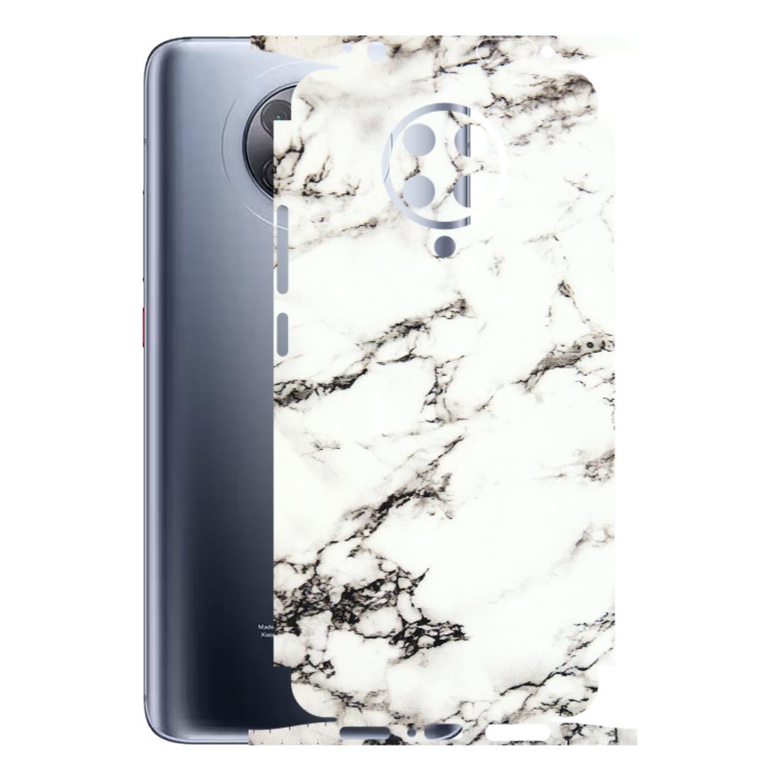 POCO Phone Skins (All Models) - Black and White Marble Texture - 3D Embossed Finish (L-124) Poco F2 Pro