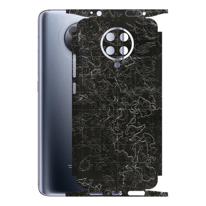 POCO Phone Skins (All Models) - Black map Texture - 3D Embossed Finish (L-201) Poco F2 Pro