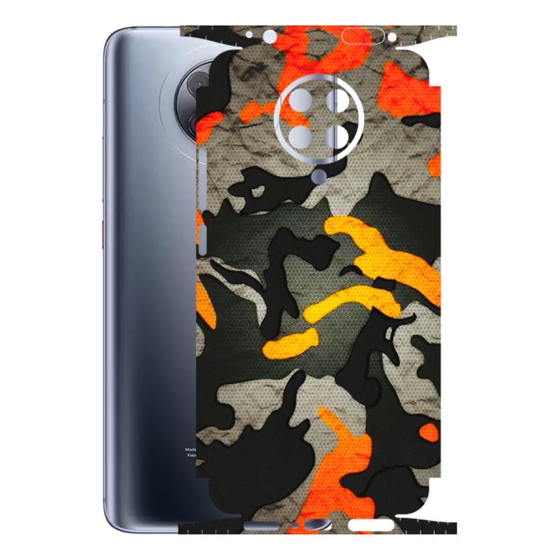 POCO Phone Skins (All Models) - Orange Camouflage - 3D Embossed Finish (L-204) Poco F2 Pro