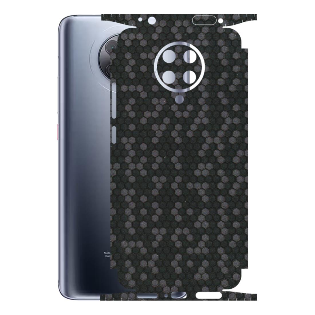 POCO Phone Skins (All Models) - Black Grey Honeycomb Sober - 3D Embossed Finish (L-85) Poco F2 Pro