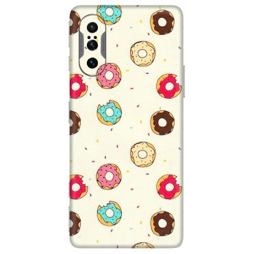 POCO Phone Skins (All Models) - Mini Donuts Doodle Art - 3D Embossed Finish (L-122) Poco F3 GT (5G)