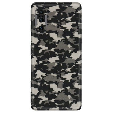 POCO Phone Skins (All Models) - Black/Grey Camoflaunge - 3D Embossed Finish (L-142) Poco F3 GT (5G)