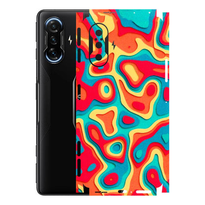 POCO Phone Skins (All Models) - Abstract Swirl - 3D Embossed Finish (L-150) Poco F3 GT (5G)