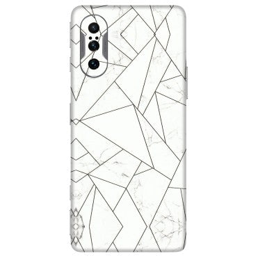 POCO Phone Skins (All Models) - Luxury White Marble Effect - 3D Embossed Finish (L-168) Poco F3 GT (5G)