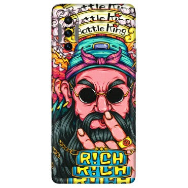 POCO Phone Skins (All Models) - Battle King Dude Face - 3D Embossed Finish (L-178) Poco F3 GT (5G)