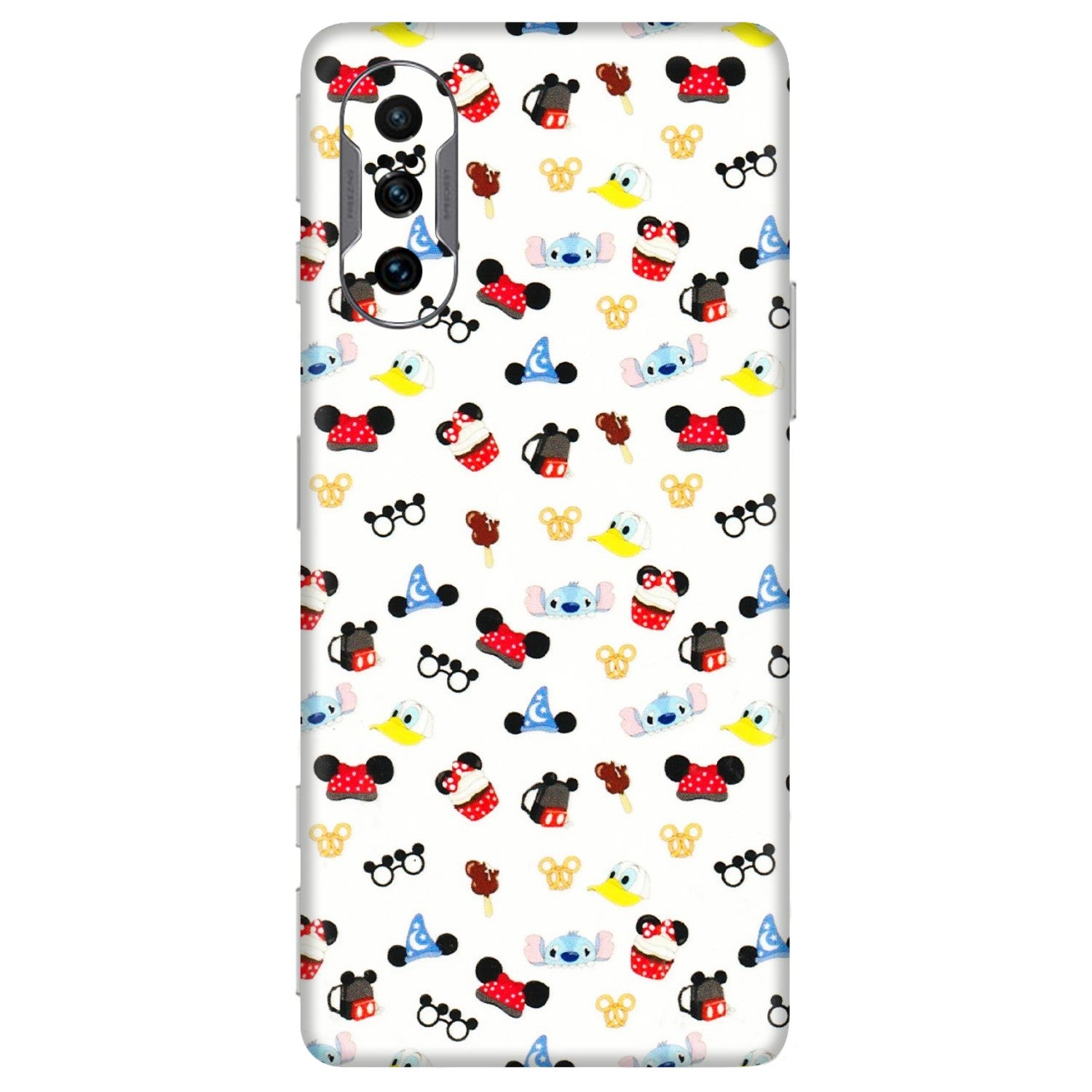POCO Phone Skins (All Models) - Minnie Mouse & Donald Doodles s - 3D Embossed Finish (L-194) Poco F3 GT (5G)