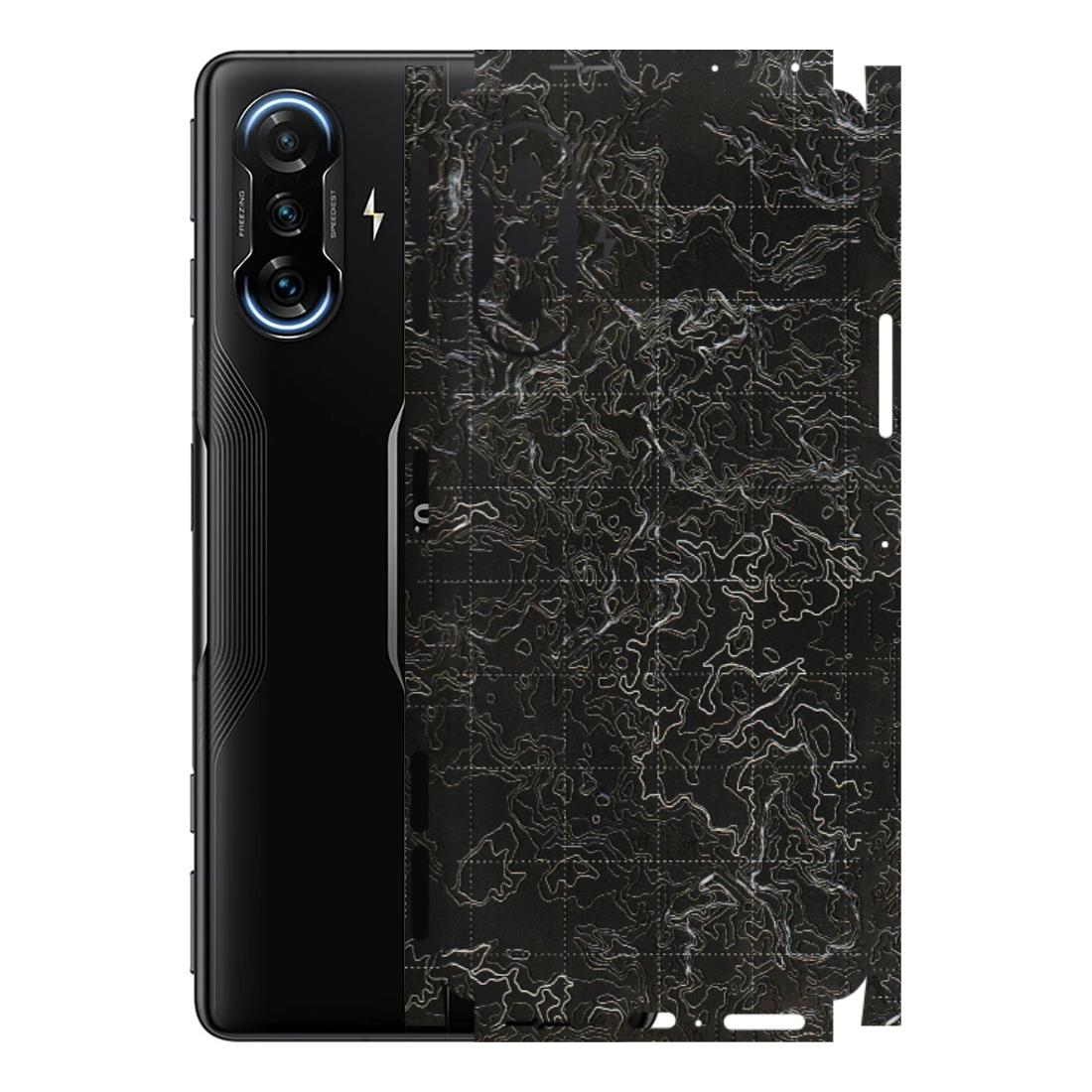POCO Phone Skins (All Models) - Black map Texture - 3D Embossed Finish (L-201) Poco F3 GT (5G)