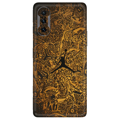 POCO Phone Skins (All Models) - Premium Gold Basketball Player - 3D Embossed Finish (L-236) Poco F3 GT (5G)