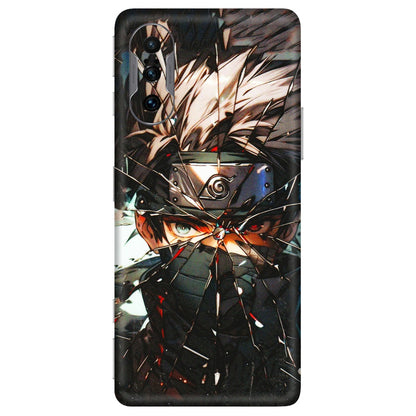 POCO Phone Skins (All Models) - Kakashi Shattered Glass Effect - 3D Embossed Finish (L-237) Poco F3 GT (5G)