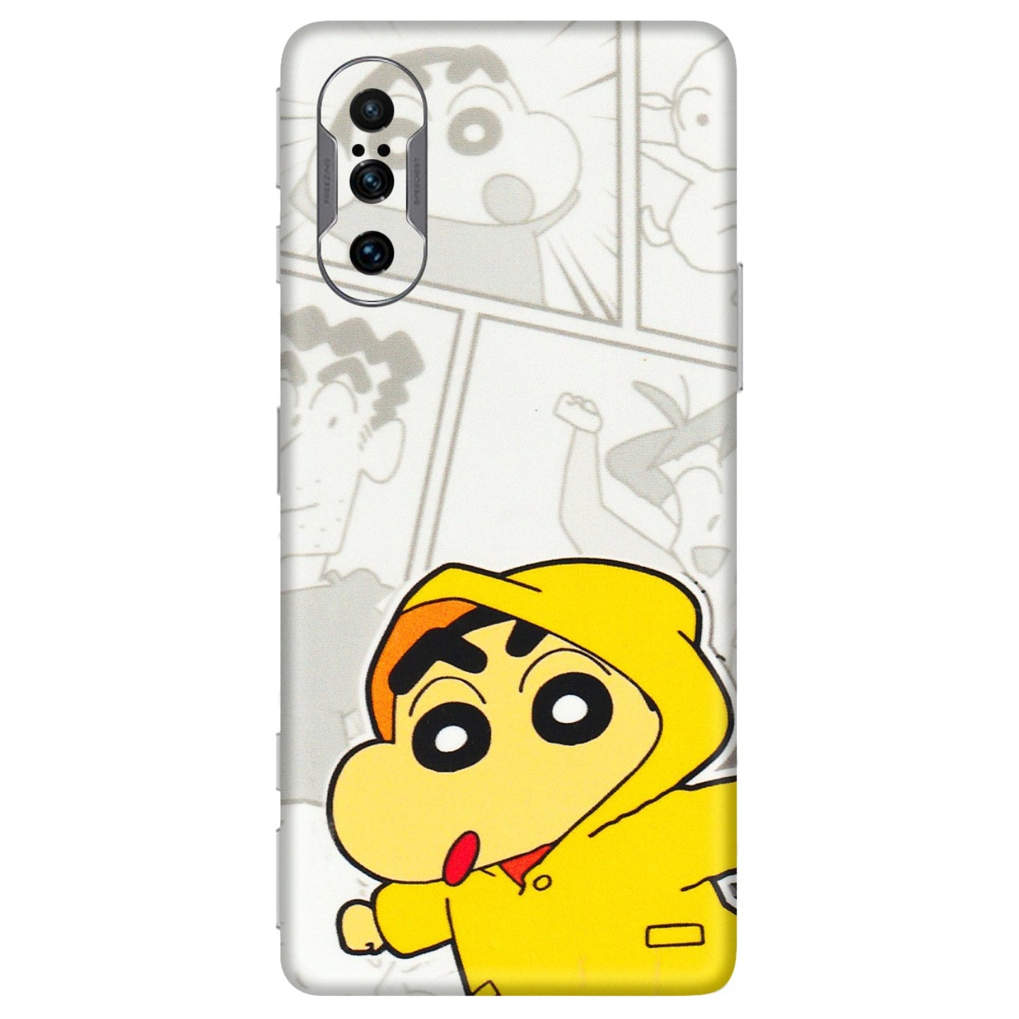 POCO Phone Skins (All Models) - Yellow Shinchan Comic - 3D Embossed Finish (L-246) Poco F3 GT (5G)