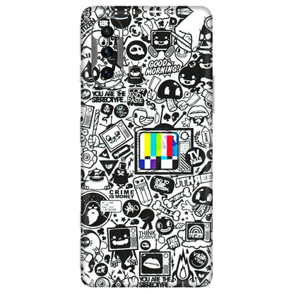 POCO Phone Skins (All Models) - Doodles Positive Art - 3D Embossed Finish (L-263) Poco F3 GT (5G)