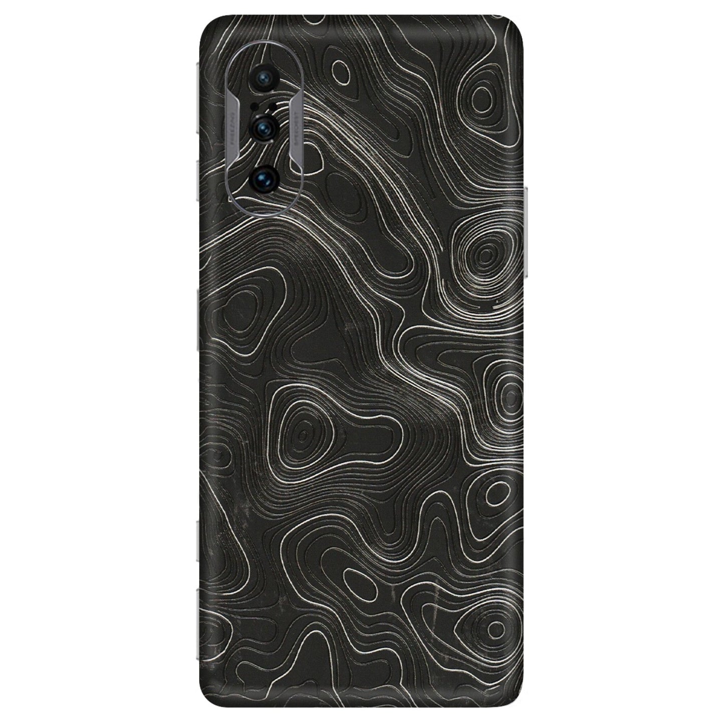 POCO Phone Skins (All Models) - Abstract White Line Map - 3D Embossed Finish (L-269) Poco F3 GT (5G)