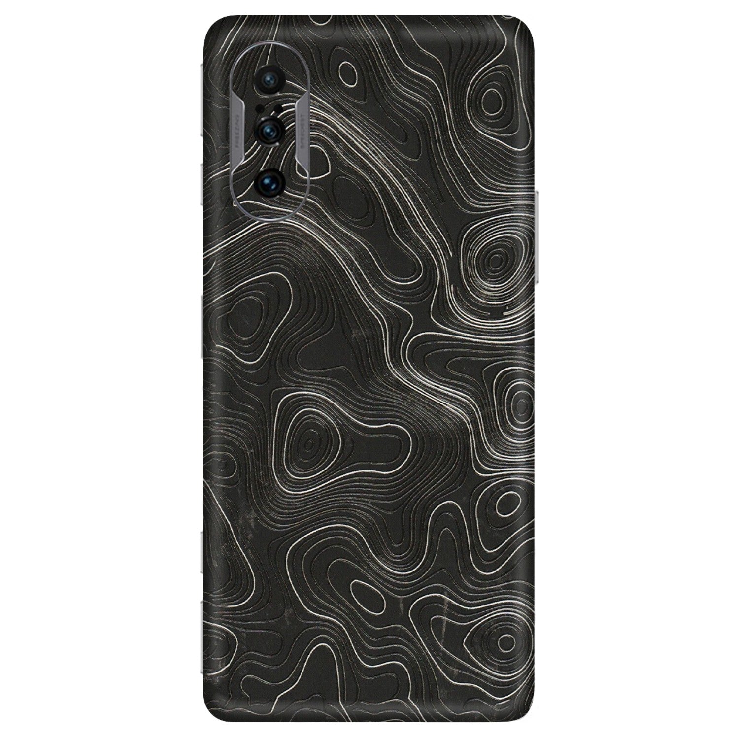 POCO Phone Skins (All Models) - Abstract White Line Map - 3D Embossed Finish (L-269) Poco F3 GT (5G)