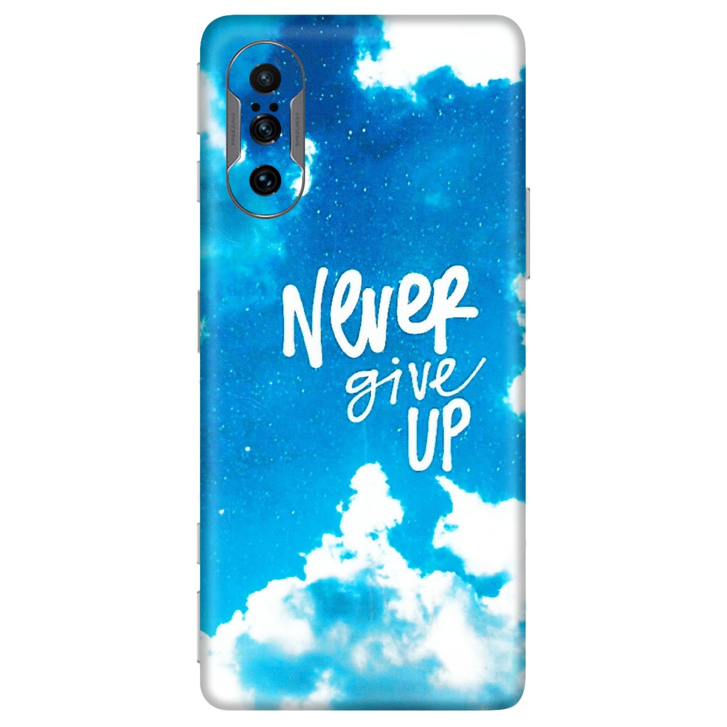 POCO Phone Skins (All Models) - Never Give Up - 3D Embossed Finish (L-279) Poco F3 GT (5G)