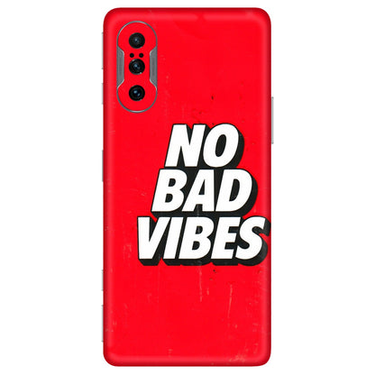 POCO Phone Skins (All Models) - No Bad Vibes - 3D Embossed Finish (L-280) Poco F3 GT (5G)