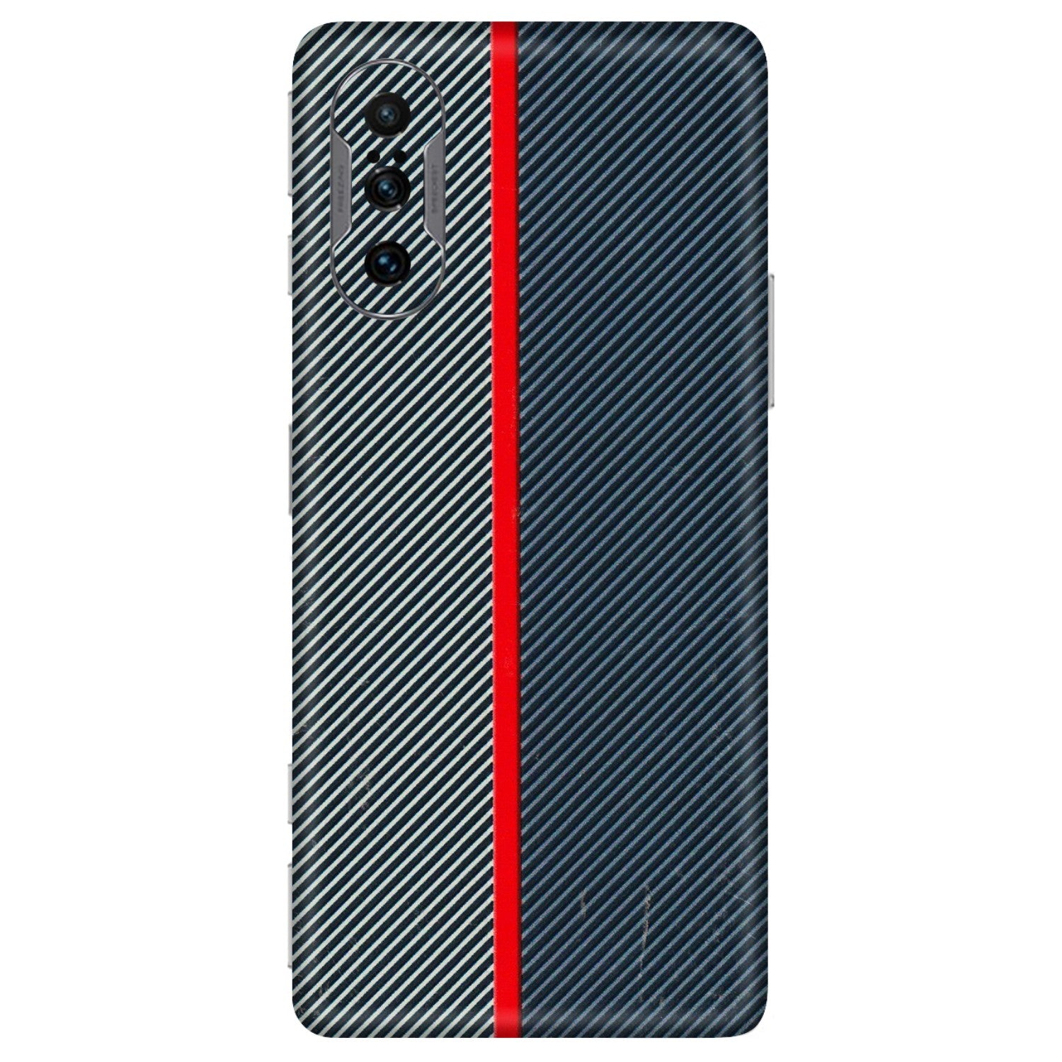 POCO Phone Skins (All Models) - Blue Sober Lines - 3D Embossed Finish (L-305) Poco F3 GT (5G)