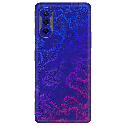 POCO Phone Skins (All Models) - Purple Ripples Swirl - 3D Embossed Finish (L-314) Poco F3 GT (5G)