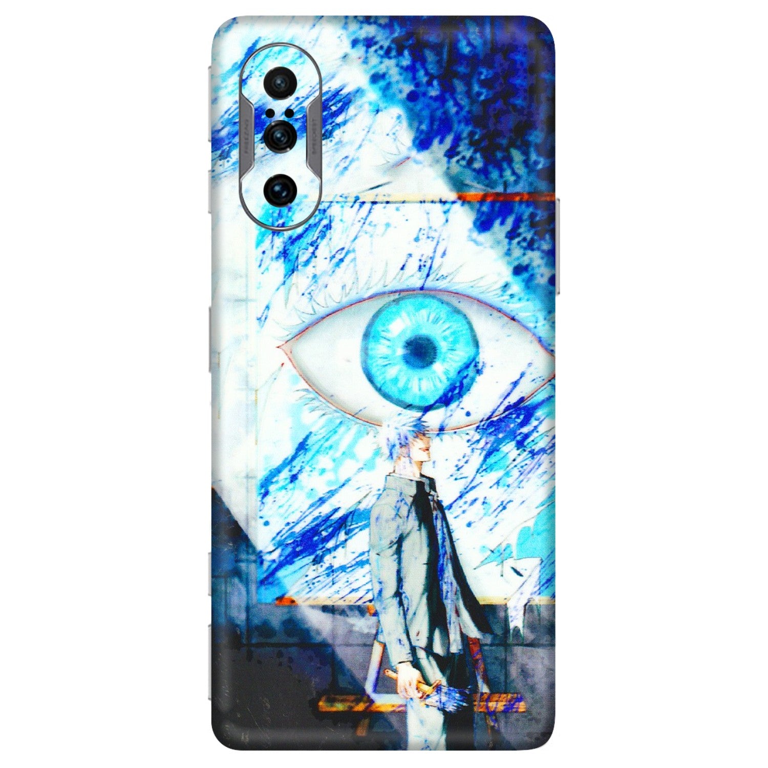 POCO Phone Skins (All Models) - Anime Sea Blue Eye - 3D Embossed Finish (L-318) Poco F3 GT (5G)
