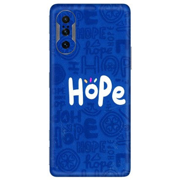 POCO Phone Skins (All Models) - Hope Doodles Blue - 3D Embossed Finish (L-43) Poco F3 GT (5G)