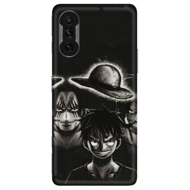 POCO Phone Skins (All Models) - Black Luffy Hat - 3D Embossed Finish (L-57) Poco F3 GT (5G)